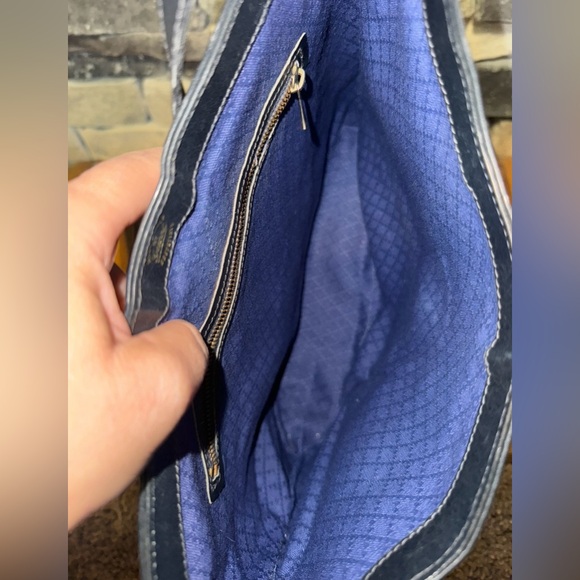 Navy Gucci Sherry line shoulder tote - Picture 5 of 8